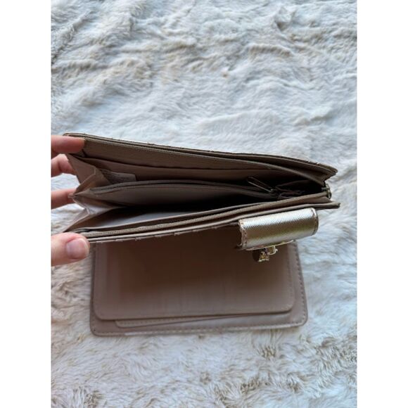 Bundle of 2 Girl's Wallets Cute Teen Youth Purple Gold Flowers Hearts 3D Stylish - Picture 4 of 9